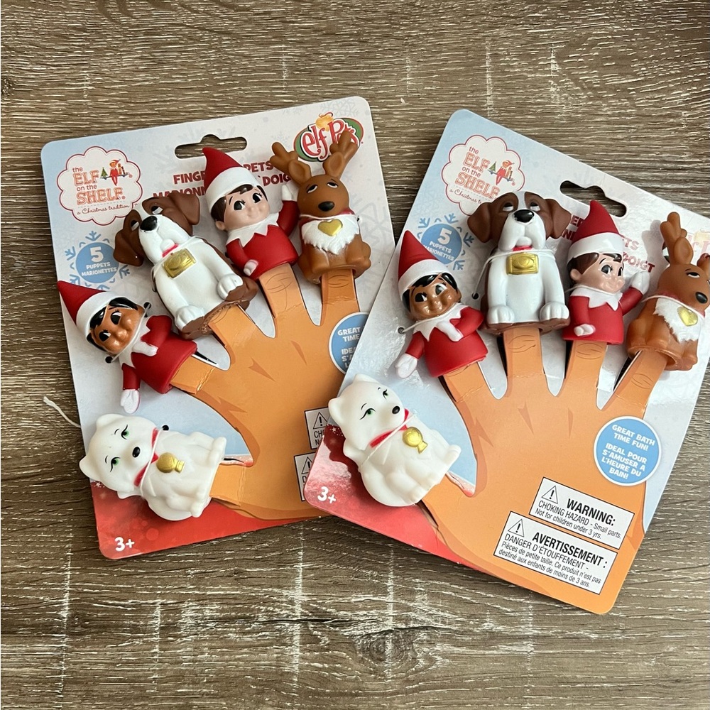 Elf On Shelf Bathtime Finger Puppets.  NWT